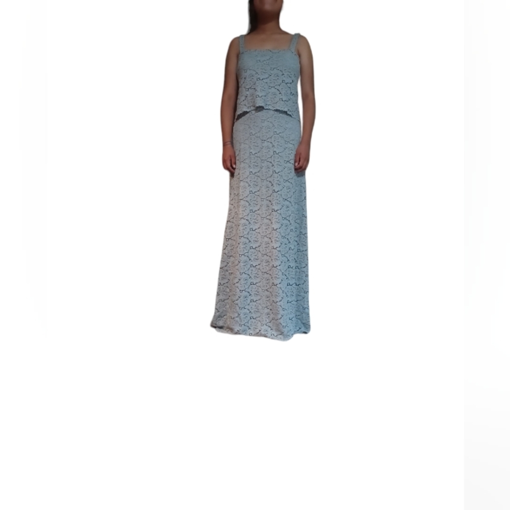 MNG SUIT WOMEN DRESS VIOLIN -A  COLOR LIGHT BLUE SIZE 10